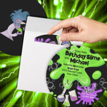Invitation Birthday Slime Making Party
