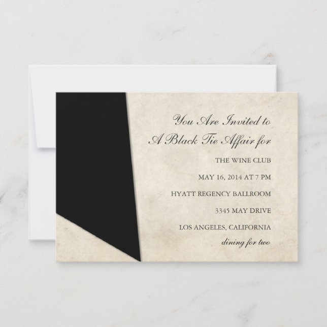 Invitation | Black Tie Affair (Front)