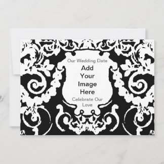 Invitation Black White Add Image The MUSEUM Zazzle