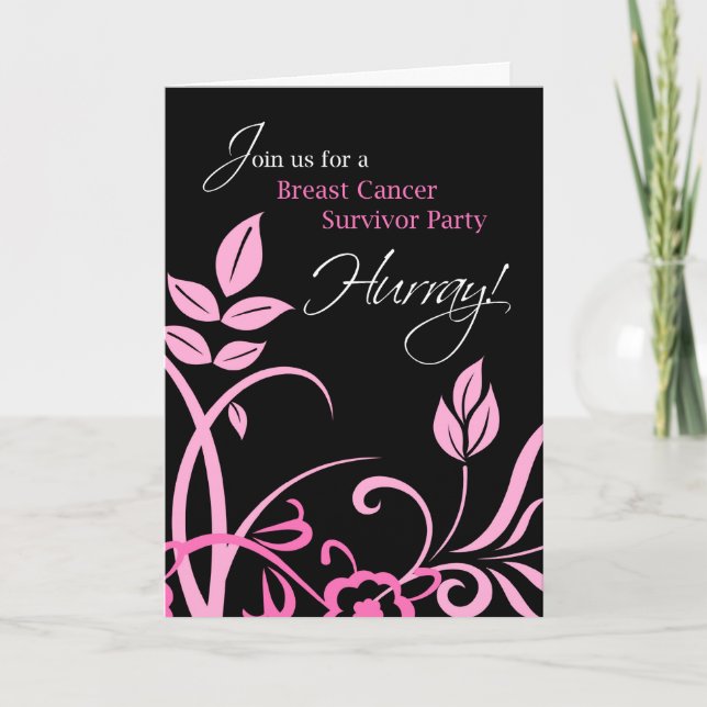 Invitation Breast Cancer Survivor Party (Front)