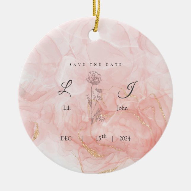  invitation card ceramic tree decoration (Front)