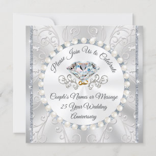 Invitation Card for 25th Marriage Anniversary