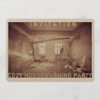 Invitation card for a cosy house-warming-party