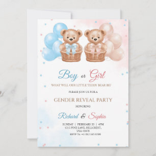 Invitation card for gender Reveal party 