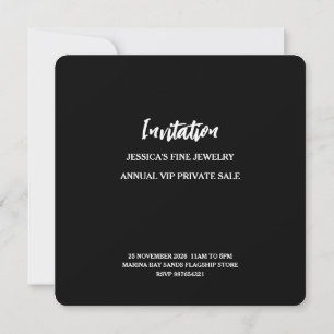 Invitation Card for Private Sale Event