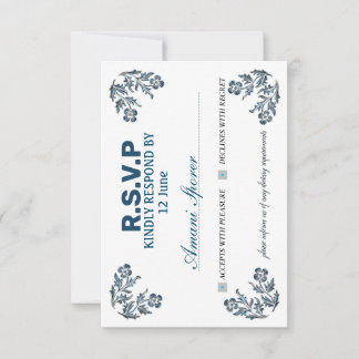 invitation card RSVP  in the most beautiful colour