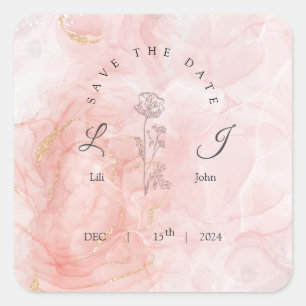 invitation card square sticker