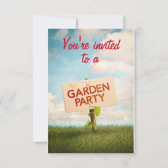 Invitation card to a Garden Party (Front)