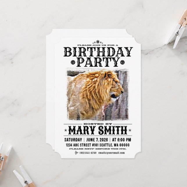 Invitation Card_Western Style (Lion) (Front/Back In Situ)