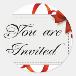 Invitation card >> You Are Invited Classic Round Sticker