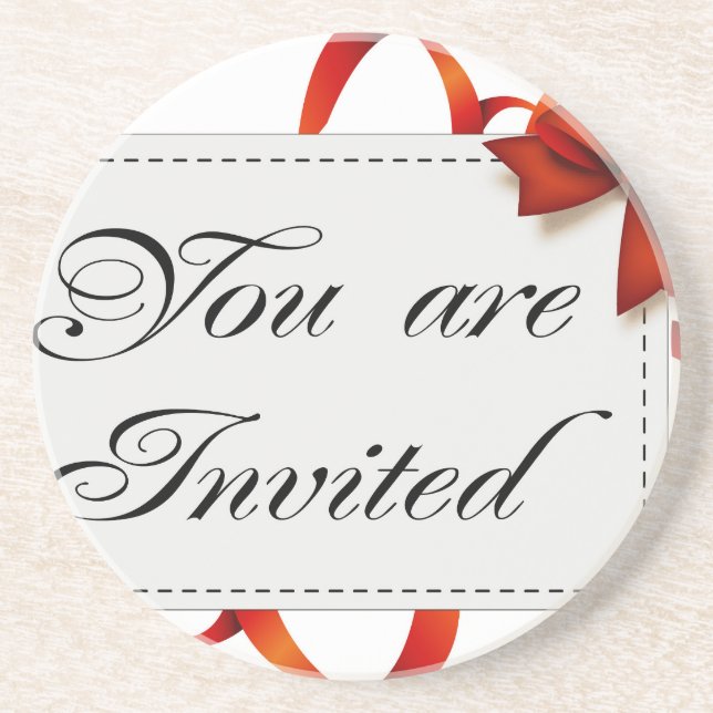 Invitation card >> You Are Invited Coaster (Front)
