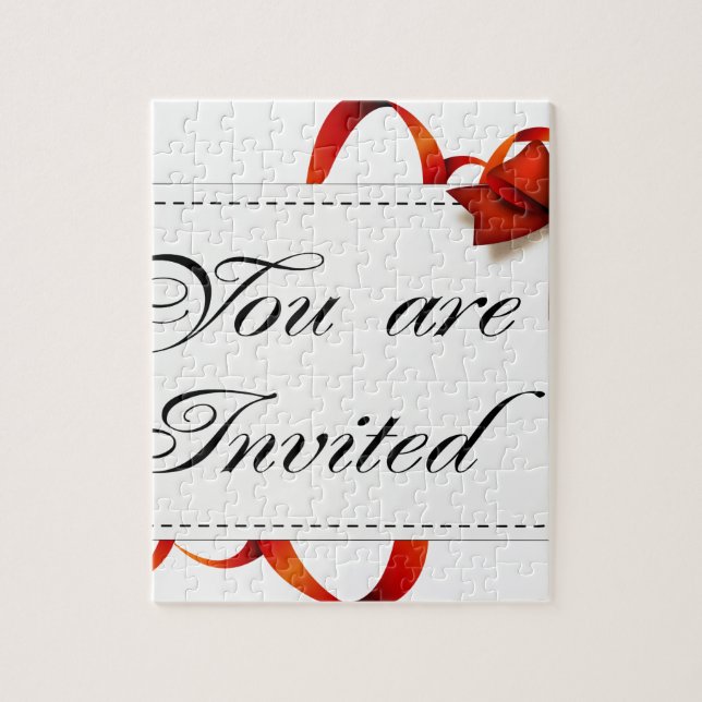 Invitation card >> You Are Invited Jigsaw Puzzle (Vertical)