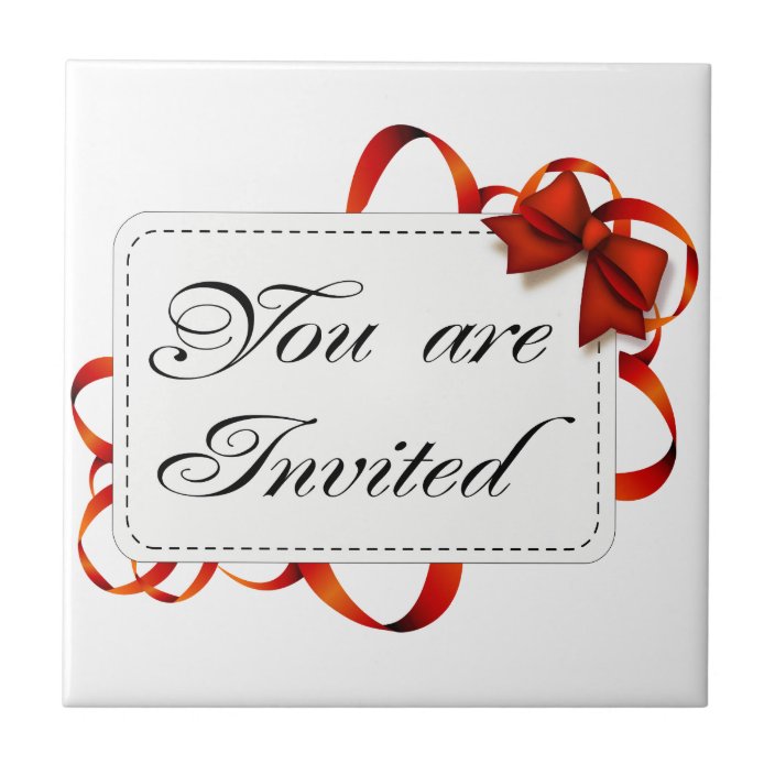 Invitation card >> You Are Invited Tile | Zazzle.co.uk