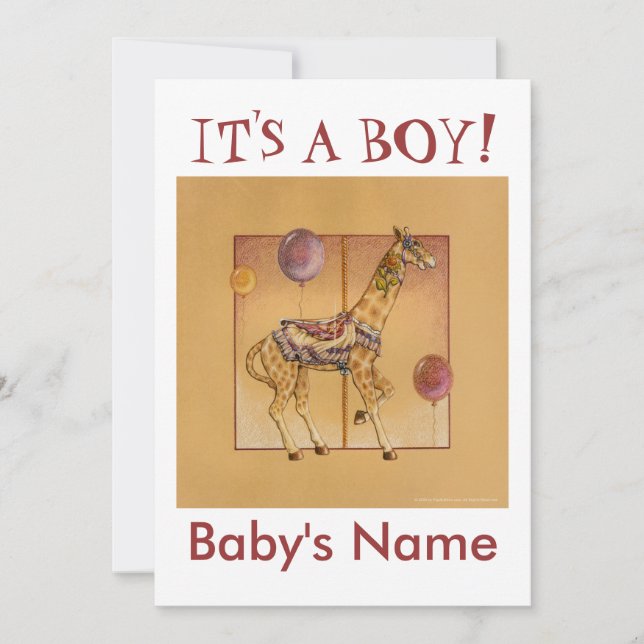 Invitation - Carousel Giraffe (Front)