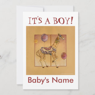 Invitation - Carousel Giraffe