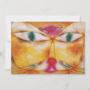 Invitation: Cat & Bird by Paul Klee - Customisable Invitation