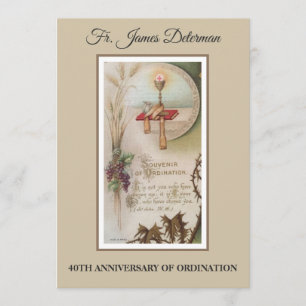 Invitation Catholic Priest Ordination Anniversary