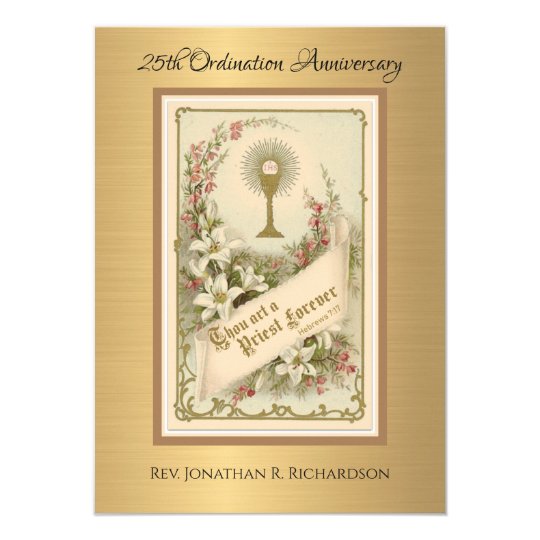 Invitation Catholic Priest Ordination Anniversary | Zazzle.co.uk