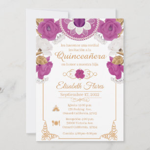Invitation Charro Invitation, Lila, Black and Gold
