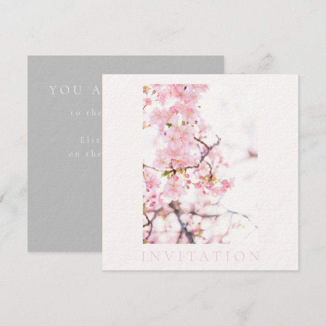 INVITATION : CHERRY BLOSSOM BRANCH (Front/Back)