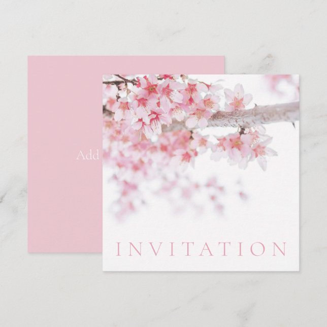 INVITATION : CHERRY BLOSSOMS (Front/Back)