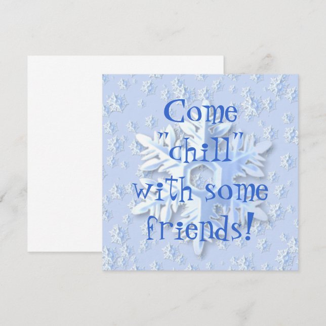 Invitation - "Chill" With Friends (Front/Back)