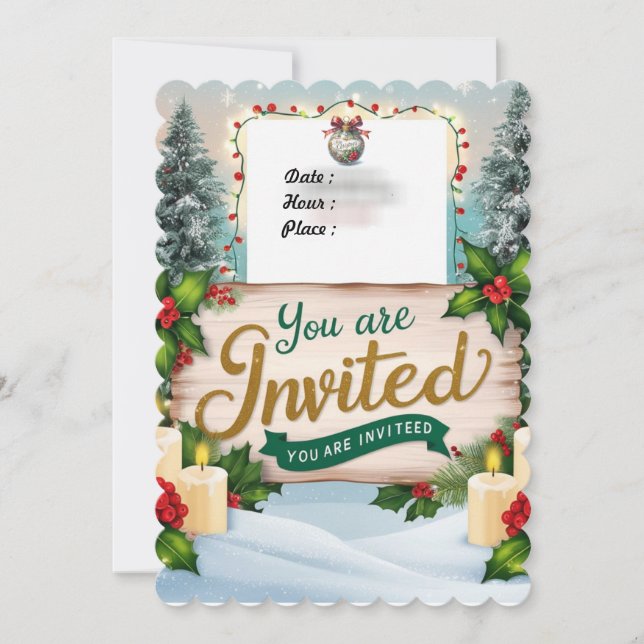 Invitation chrismas you'are invited (Front)