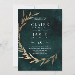 INVITATION - CLASSIC 'GREEN RUSTIC'