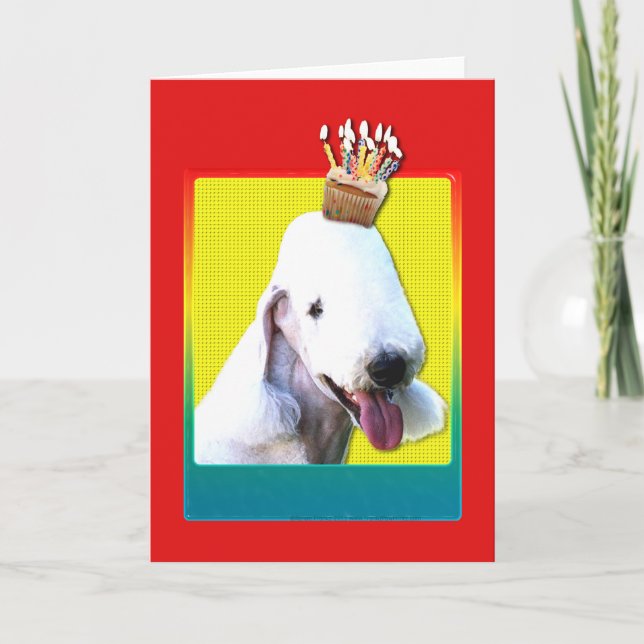 Invitation Cupcake - Bedlington Terrier (Front)