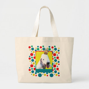 Invitation Cupcake - Bedlington Terrier Large Tote Bag
