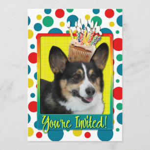 Invitation Cupcake - Corgi