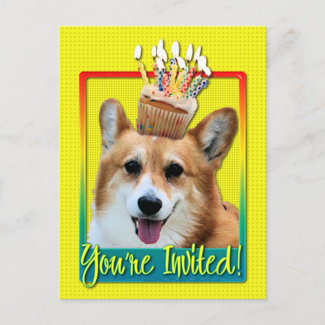 Invitation Cupcake - Corgi - Owen Postcard (Front)