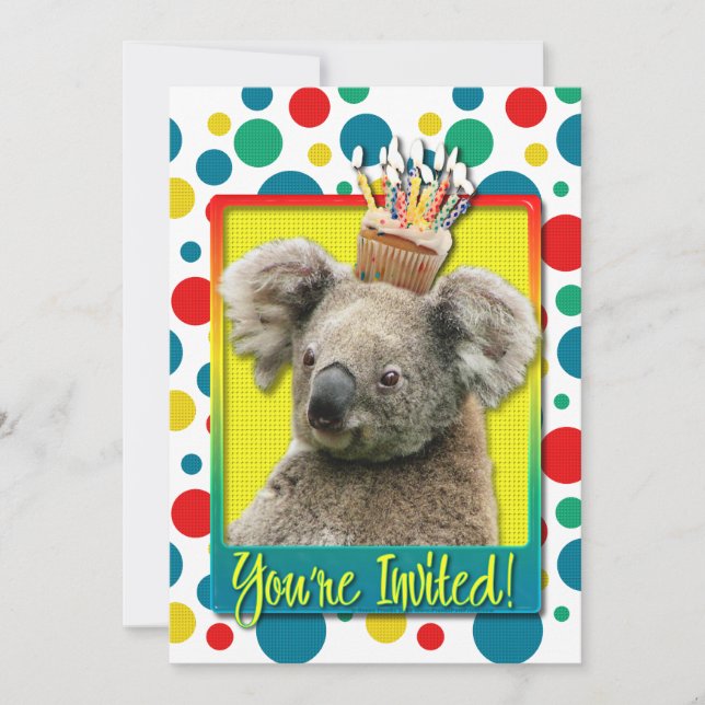 Invitation Cupcake - Koala (Front)