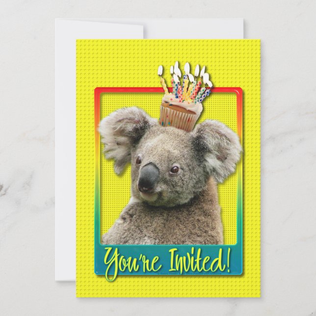Invitation Cupcake - Koala (Front)