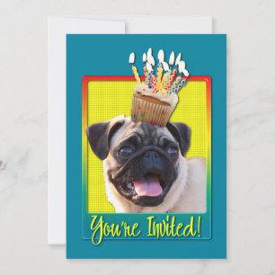 Invitation Cupcake - Pug