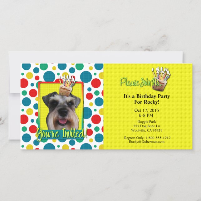 Invitation Cupcake - Schnauzer (Front)