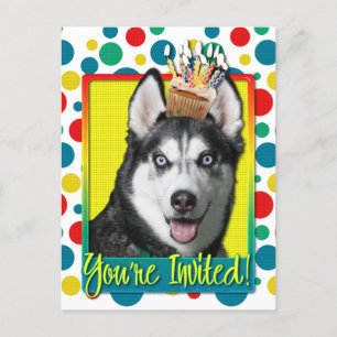Invitation Cupcake - Siberian Husky