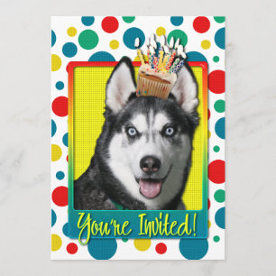 Invitation Cupcake - Siberian Husky
