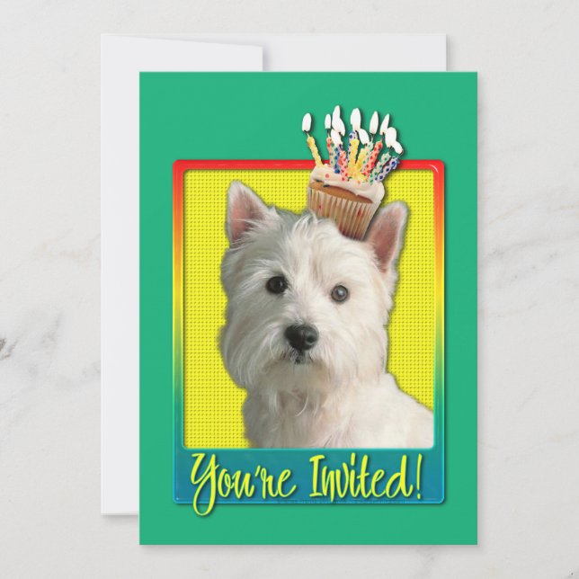 Invitation Cupcake - West Highland Terrier (Front)