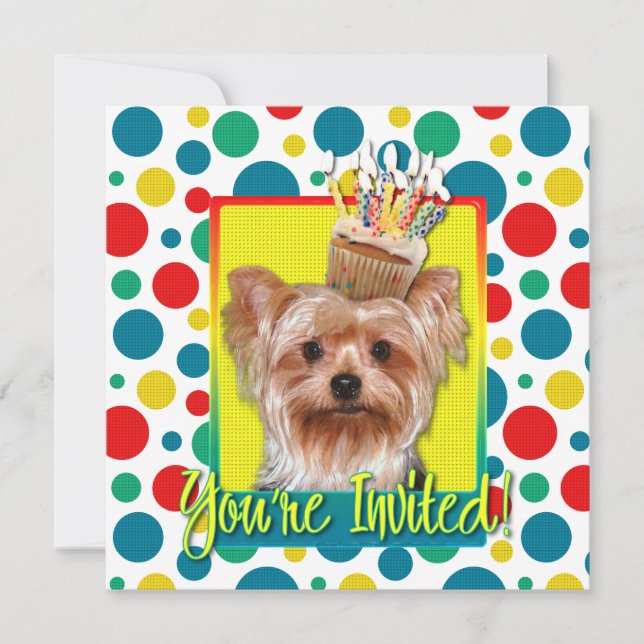 Invitation Cupcake - Yorkshire Terrier (Front)