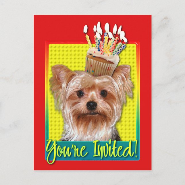 Invitation Cupcake - Yorkshire Terrier (Front)