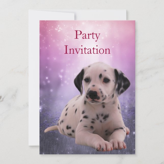 Invitation Dalmation at the Park (Front)