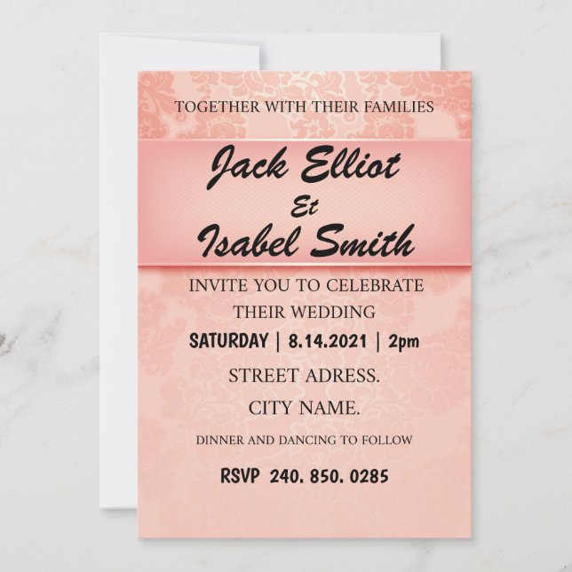 INVITATION DE MARIAGE DE LUXE (Front)