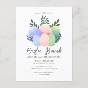 Invitation Easter Brunch Easter Egg Postcard