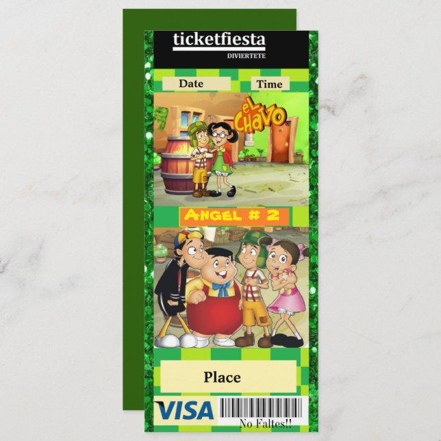 Invitation El Chavo del Ocho (Front/Back)