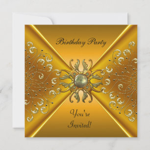 Invitation Elegant Gold Birthday Party