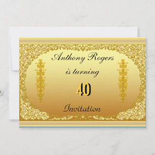 Invitation Elegant Men's Birthday Party