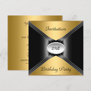 Invitation Envelope Any Birthday Gold colour