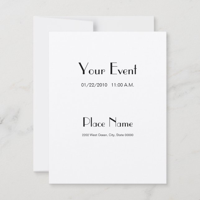 Invitation Felt Paper/ Cream Colour 4.25x5.5 (Front)