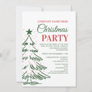  Invitation Festive Cheer Gif te Christmas Card